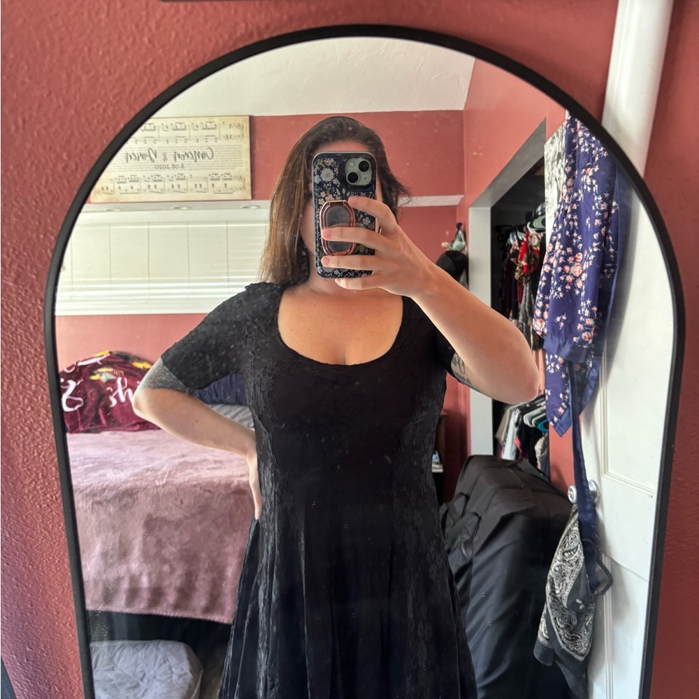 Full Tilt Black Long Sleeve Dress